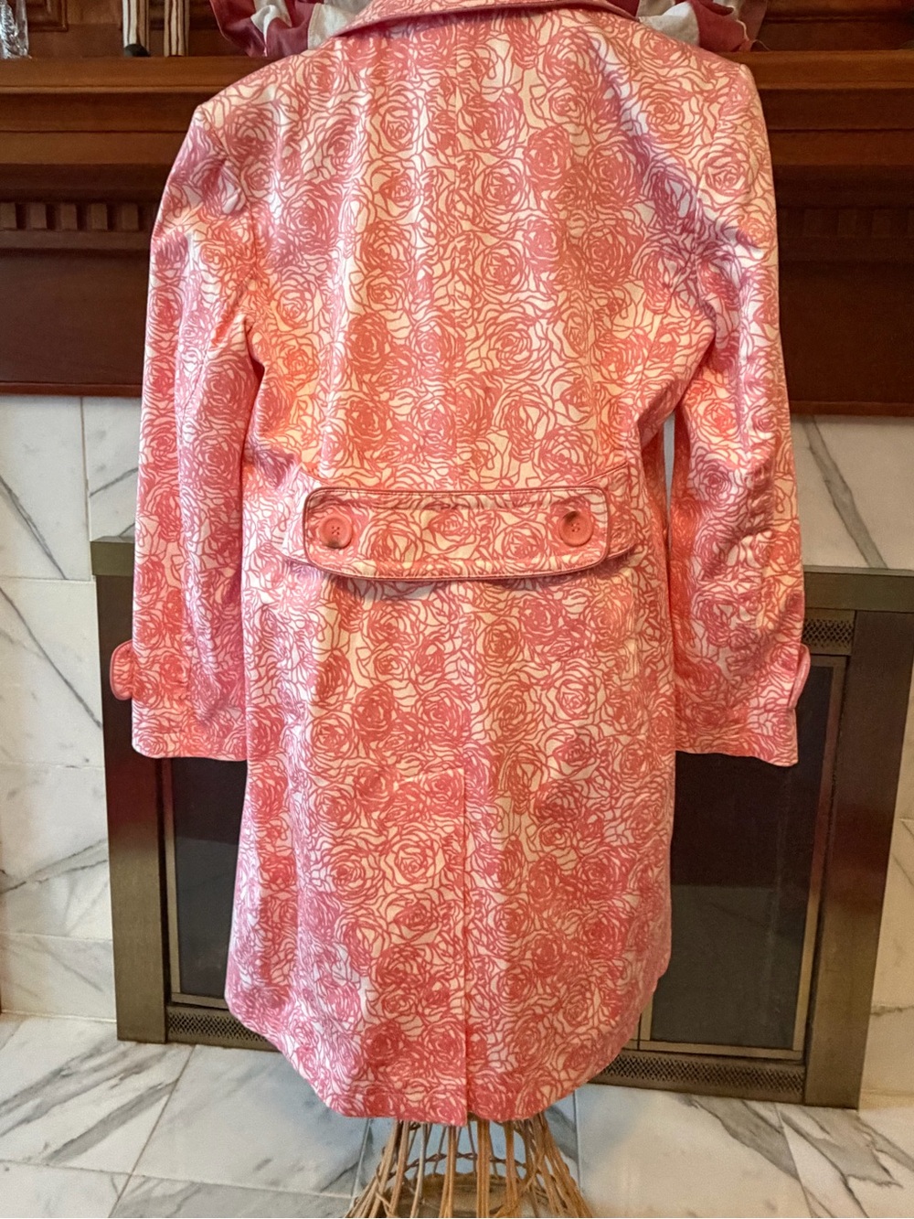 Gallery Pink Floral-Patterned Trench Coat - Picture 3 of 5